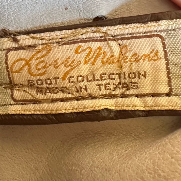 Vintage Larry Mahan Leather Cowboy Boot Mens 10.5 - Picture 3 of 7